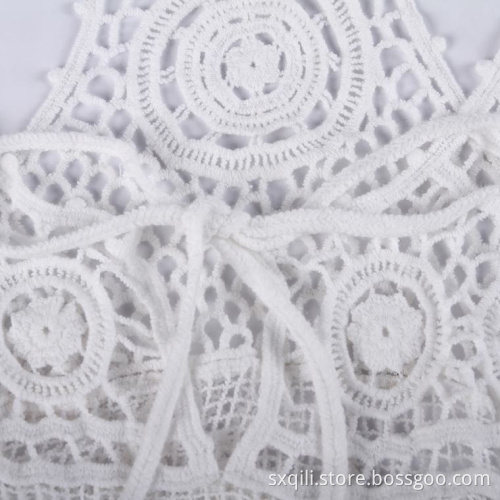 Cotton Crochet Beach Cover Up White Wear Swimwear